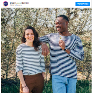 Charlotte en compagnie d'un adepte de la boutique : Fleury