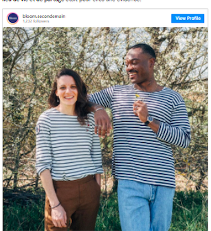 Charlotte en compagnie d'un adepte de la boutique : Fleury