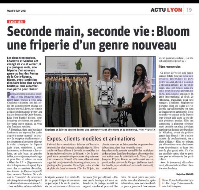 Charlotte et Sabrina au sein de la boutique Bloom
